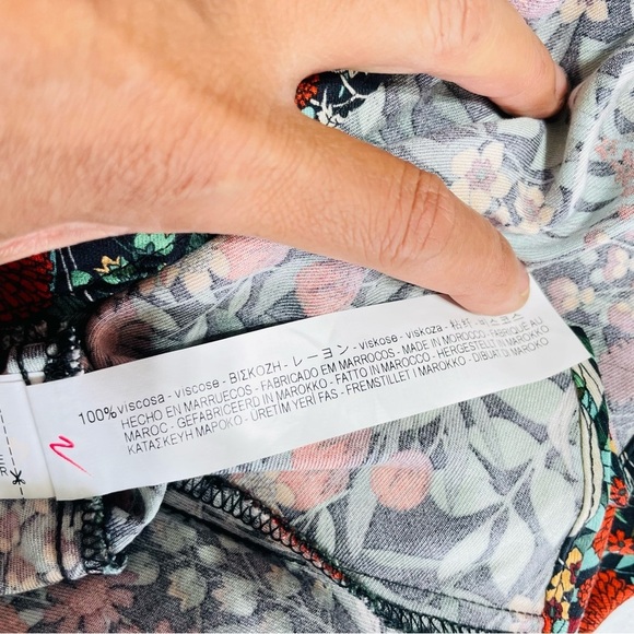 Zara Basic Floral Jersey Knit Bell Sleeve Dress size XS - Picture 9 of 11